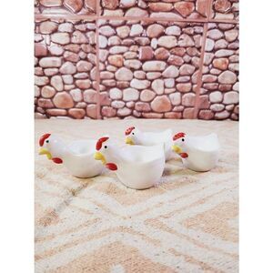 4 Little Chick Boiled Egg Holders. Made in Italy